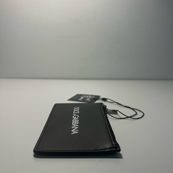 Dolce & Gabbana D&G Vertical Logo Plaque Zippered Leather Cardholder Coin Purse - Picture 10 of 12